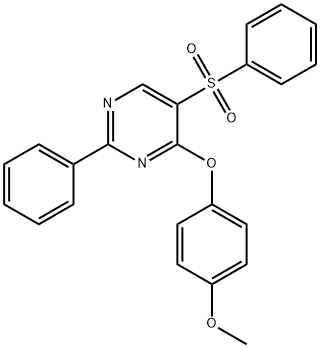 4-(4-METHOXYPHENOXY)-2-PHENYL-5-(PHENYLSULFONYL)PYRIMIDINE Struktur