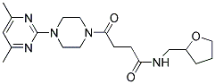4-[4-(4,6-DIMETHYLPYRIMIDIN-2-YL)PIPERAZIN-1-YL]-4-OXO-N-(TETRAHYDROFURFURYL)BUTANAMIDE Struktur