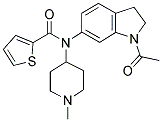 N-(1-ACETYL-2,3-DIHYDRO-(1H)-INDOL-6-YL)-N-(1-METHYLPIPERIDIN-4-YL)THIOPHENE-2-CARBOXAMIDE Struktur