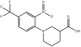 1-(2-NITRO-4-TRIFLUOROMETHYL-PHENYL)-PIPERIDINE-3-CARBOXYLIC ACID Structure
