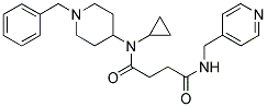 N-(1-BENZYLPIPERIDIN-4-YL)-N-CYCLOPROPYL-4-OXO-4-[(4-PYRIDINYLMETHYL)AMINO]BUTANAMIDE Struktur