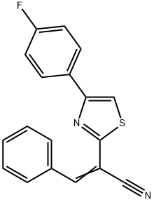 2-[4-(4-FLUOROPHENYL)-1,3-THIAZOL-2-YL]-3-PHENYLACRYLONITRILE Struktur