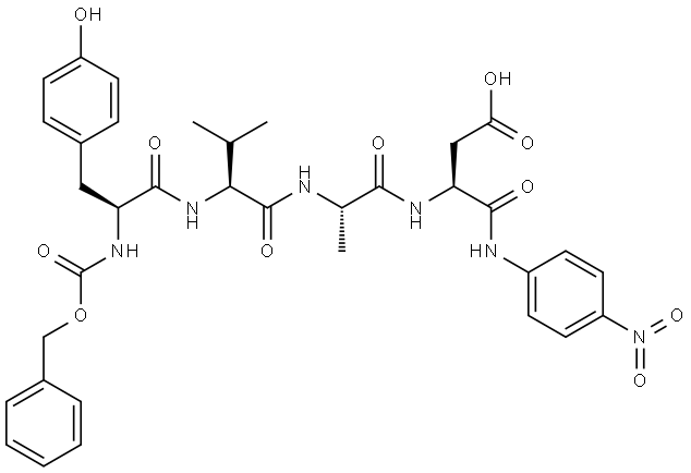 Z-TYR-VAL-ALA-ASP-PNA Struktur