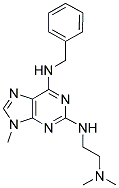 6-BENZYLAMINO-2-(2-DIMETHYL AMINOETHYL)AMINO-9-METHYLPURINE Struktur