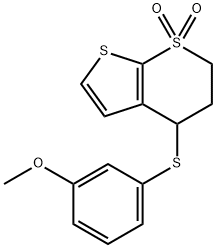 4-[(3-METHOXYPHENYL)SULFANYL]-3,4-DIHYDRO-1LAMBDA6-THIENO[2,3-B]THIOPYRAN-1,1(2H)-DIONE Struktur