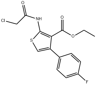 2-(2-CHLORO-ACETYLAMINO)-4-(4-FLUORO-PHENYL)-THIOPHENE-3-CARBOXYLIC ACID ETHYL ESTER Structure