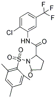 N-[2-CHLORO-5-(TRIFLUOROMETHYL)PHENYL]-1-(MESITYLSULFONYL)-5-OXO-2-PYRROLIDINECARBOXAMIDE Struktur