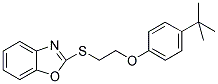 2-([2-(4-TERT-BUTYLPHENOXY)ETHYL]THIO)-1,3-BENZOXAZOLE Struktur