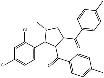 [2-(2,4-DICHLOROPHENYL)-1-METHYL-4-(4-METHYLBENZOYL)TETRAHYDRO-1H-PYRROL-3-YL](4-METHYLPHENYL)METHANONE Struktur