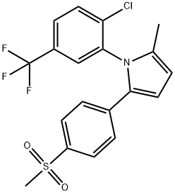 1-[2-CHLORO-5-(TRIFLUOROMETHYL)PHENYL]-2-METHYL-5-[4-(METHYLSULFONYL)PHENYL]-1H-PYRROLE Structure