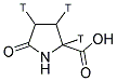 PYROGLUTAMIC ACID, [2,3,4-3H]- Structure