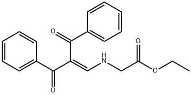ETHYL 2-[(2-BENZOYL-3-OXO-3-PHENYL-1-PROPENYL)AMINO]ACETATE Struktur