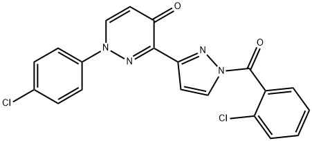 3-[1-(2-CHLOROBENZOYL)-1H-PYRAZOL-3-YL]-1-(4-CHLOROPHENYL)-4(1H)-PYRIDAZINONE Struktur