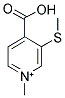 4-CARBOXY-1-METHYL-3-(METHYLSULFANYL)PYRIDINIUM Struktur