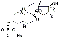 SODIUM 5ALPHA-ANDROSTAN-3ALPHA,17BETA-DIOL-16,16,17ALPHA-D3 3-SULFATE Struktur