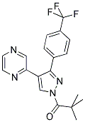 1-(TERT-BUTYLCARBONYL)-4-(PYRAZIN-2-YL)-3-[4-(TRIFLUOROMETHYL)PHENYL]PYRAZOLE Structure