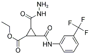 ETHYL 2-(HYDRAZINOCARBONYL)-3-([3-(TRIFLUOROMETHYL)ANILINO]CARBONYL)CYCLOPROPANECARBOXYLATE Struktur