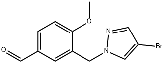 3-(4-BROMO-PYRAZOL-1-YLMETHYL)-4-METHOXY-BENZALDEHYDE Structure