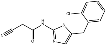 N-[5-(2-CHLORO-BENZYL)-THIAZOL-2-YL]-2-CYANO-ACETAMIDE Structure