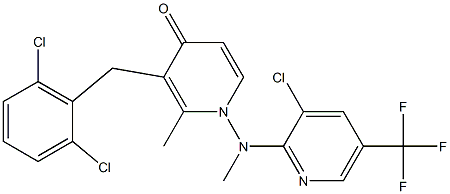 1-[[3-CHLORO-5-(TRIFLUOROMETHYL)-2-PYRIDINYL](METHYL)AMINO]-3-(2,6-DICHLOROBENZYL)-2-METHYL-4(1H)-PYRIDINONE Structure
