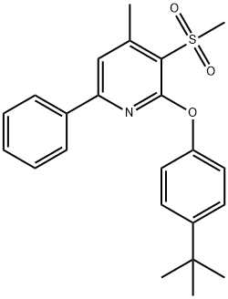 2-[4-(TERT-BUTYL)PHENOXY]-4-METHYL-3-(METHYLSULFONYL)-6-PHENYLPYRIDINE Struktur