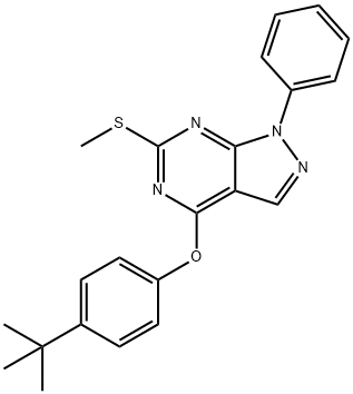4-(TERT-BUTYL)PHENYL 6-(METHYLSULFANYL)-1-PHENYL-1H-PYRAZOLO[3,4-D]PYRIMIDIN-4-YL ETHER Struktur