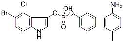 5-BROMO-4-CHLORO-3-INDOLYL PHENYL PHOSPHATE, 4-TOLUIDINE SALT Structure
