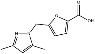 5-(3,5-DIMETHYL-PYRAZOL-1-YLMETHYL)-FURAN-2-CARBOXYLIC ACID Struktur
