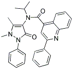 N-(1,5-DIMETHYL-3-OXO-2-PHENYL-2,3-DIHYDRO-1H-PYRAZOL-4-YL)-N-ISOPROPYL-2-PHENYLQUINOLINE-4-CARBOXAMIDE Struktur
