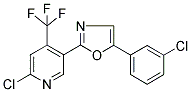 2-CHLORO-5-[5-(3-CHLOROPHENYL)-1,3-OXAZOL-2-YL]-4-(TRIFLUOROMETHYL)PYRIDINE Struktur