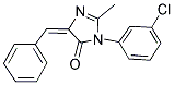 1-(3-CHLOROPHENYL)-2-METHYL-4-(PHENYLMETHYLENE)-2-IMIDAZOLIN-5-ONE