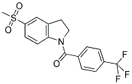 2,3-DIHYDRO-5-(METHYLSULPHONYL)-1-[4-(TRIFLUOROMETHYL)BENZOYL]-(1H)-INDOLE Struktur