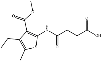 4-([4-ETHYL-3-(METHOXYCARBONYL)-5-METHYLTHIEN-2-YL]AMINO)-4-OXOBUTANOIC ACID Struktur