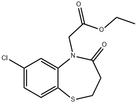 ETHYL 2-[7-CHLORO-4-OXO-3,4-DIHYDRO-1,5-BENZOTHIAZEPIN-5(2H)-YL]ACETATE Struktur
