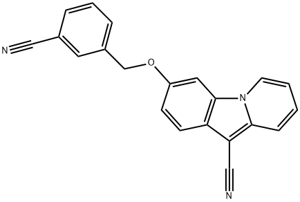 3-[(3-CYANOBENZYL)OXY]PYRIDO[1,2-A]INDOLE-10-CARBONITRILE Struktur