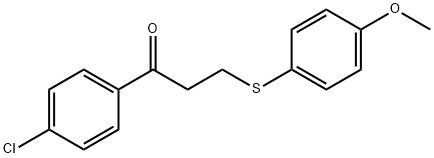 1-(4-CHLOROPHENYL)-3-[(4-METHOXYPHENYL)SULFANYL]-1-PROPANONE Struktur