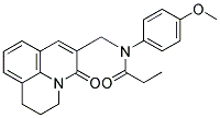 N-[(2,3-DIHYDRO-5-OXO-(1H,5H)-BENZO[IJ]QUINOLIZIN-6-YL)METHYL]-N-(4-METHOXYPHENYL)PROPANAMIDE Struktur
