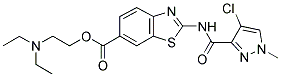 2-(DIETHYLAMINO)ETHYL 2-(4-CHLORO-1-METHYL-1H-PYRAZOLE-3-CARBOXAMIDO)BENZO[D]THIAZOLE-6-CARBOXYLATE Struktur