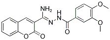 N'-(3,4-DIMETHOXYBENZOYL)-2-OXO-2H-CHROMENE-3-CARBOHYDRAZONAMIDE Struktur