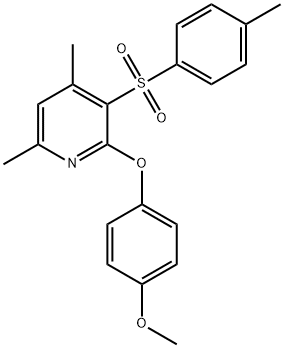 2-(4-METHOXYPHENOXY)-4,6-DIMETHYL-3-PYRIDINYL 4-METHYLPHENYL SULFONE Struktur