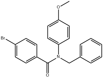 N-BENZYL-4-BROMO-N-(4-METHOXYPHENYL)BENZENECARBOXAMIDE Struktur