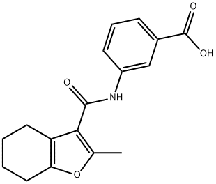 3-[(2-METHYL-4,5,6,7-TETRAHYDRO-BENZOFURAN-3-CARBONYL)-AMINO]-BENZOIC ACID Struktur