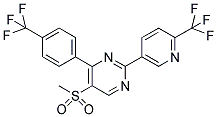 5-(METHYLSULPHONYL)-4-[4-(TRIFLUOROMETHYL)PHENYL]-2-[6-(TRIFLUOROMETHYL)PYRIDIN-3-YL]PYRIMIDINE Struktur