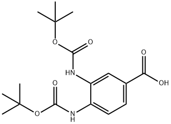 DI-BOC-3,4-DIAMINOBENZOIC ACID Structure