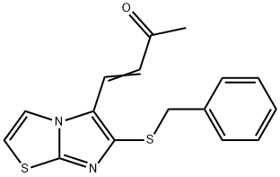 (E)-4-[6-(BENZYLSULFANYL)IMIDAZO[2,1-B][1,3]THIAZOL-5-YL]-3-BUTEN-2-ONE Struktur