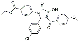 ETHYL 4-(2-(4-CHLOROPHENYL)-4-HYDROXY-3-(4-METHOXYBENZOYL)-5-OXO-2H-PYRROL-1(5H)-YL)BENZOATE Structure