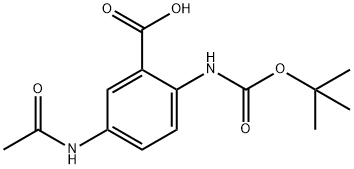 BOC-5-ACETAMIDO-2-AMINOBENZOIC ACID Struktur