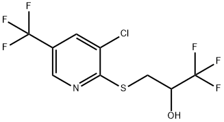 3-([3-CHLORO-5-(TRIFLUOROMETHYL)-2-PYRIDINYL]SULFANYL)-1,1,1-TRIFLUORO-2-PROPANOL Struktur
