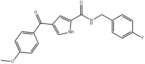 N-(4-FLUOROBENZYL)-4-(4-METHOXYBENZOYL)-1H-PYRROLE-2-CARBOXAMIDE Struktur