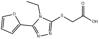 (4-ETHYL-5-FURAN-2-YL-4 H-[1,2,4]TRIAZOL-3-YLSULFANYL)-ACETIC ACID Struktur
